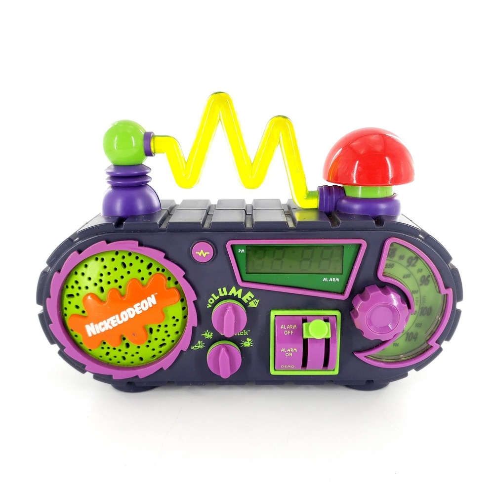 Nickelodeon Time Blaster Rise & Slime N2000 AM/FM Digital Clock Radio Tested